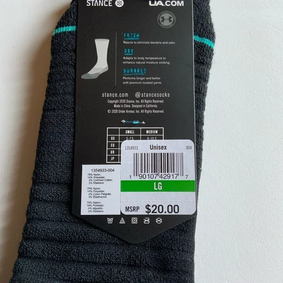 Stance Under Amour crew socks, large - Picture 4 of 6